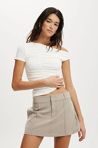 Nikki Gathered Short Sleeve Top