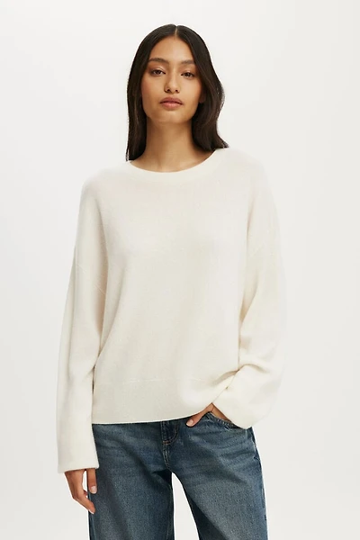 Cashmere Blend Crew Knit