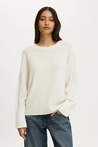 Cashmere Blend Crew Knit