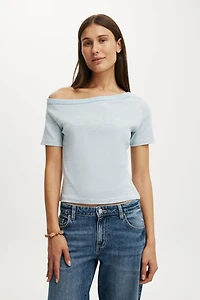 Arlie Asymmetric Short Sleeve