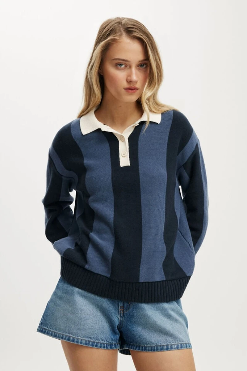 Cotton Long Sleeve Polo