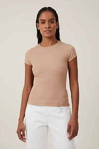 The One Organic Rib Crew Short Sleeve Tee