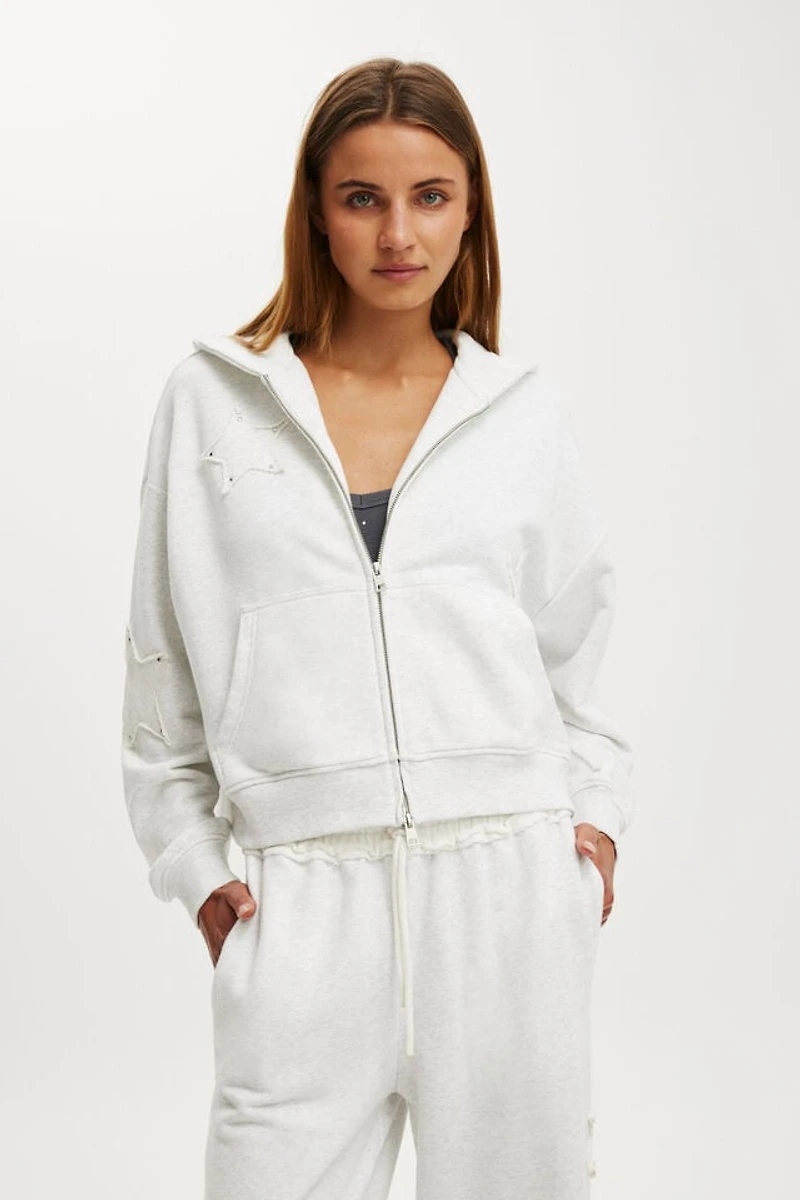 Oversized Zip Through Hoodie