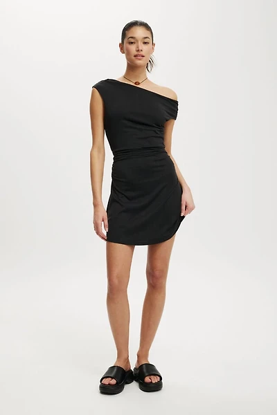 Sandy Asymmetric Mini Dress