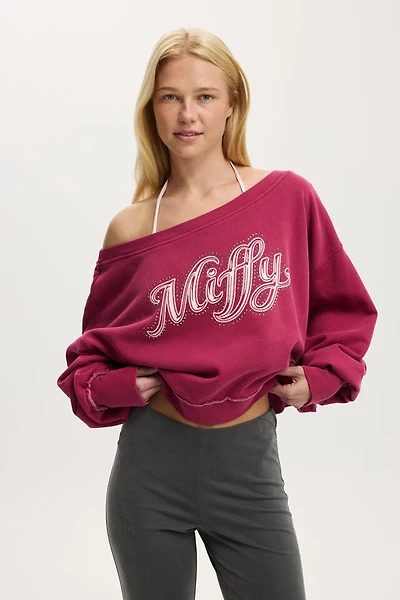 Miffy Off Shoulder Sweatshirt