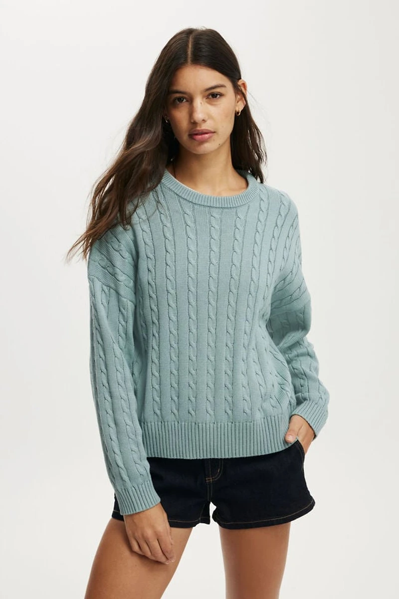 Cotton Crew Neck Sweater