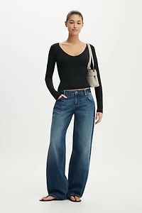 Hold Me V Neck Long Sleeve