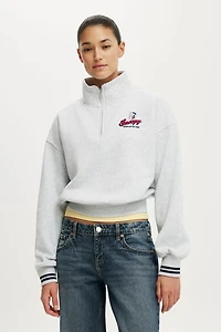 Snoopy Quarter Zip Graphic Sweatshirt