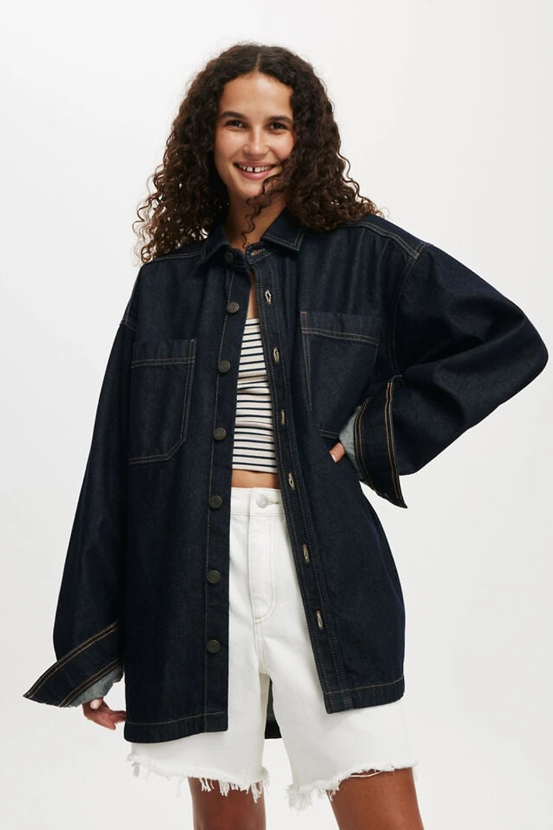Oversized Denim Shirt