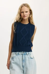 Cotton Cable Vest