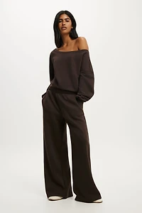 Relaxed Off Shoulder Sweatshirt