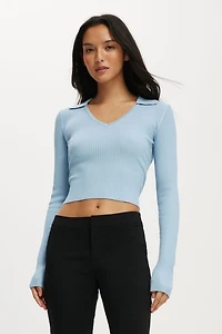 Everfine Rib V-Neck Polo