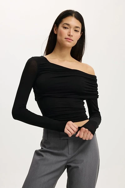 One Shoulder Base Layer Long Sleeve