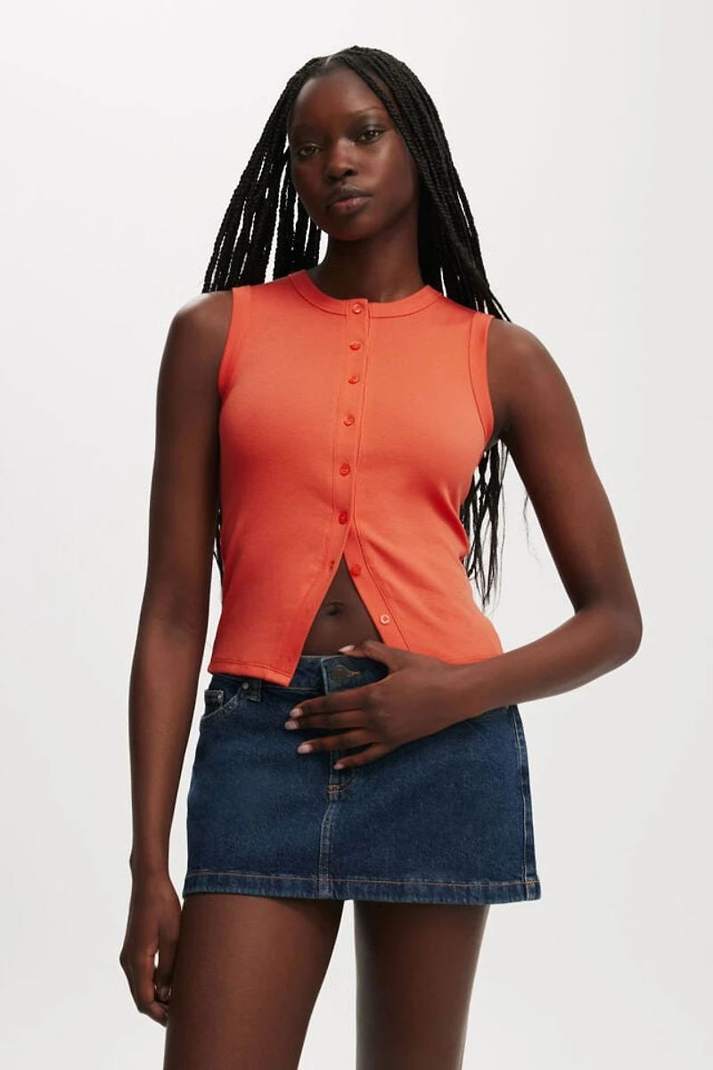 Charlie Button Front Tank