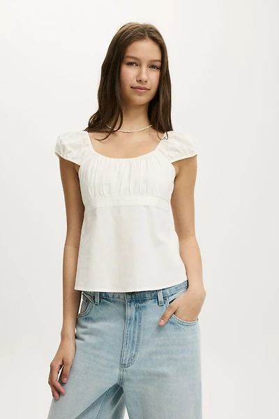 Tie Back Babydoll Top