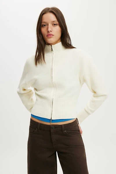 Lotus Cinched Zip Knit
