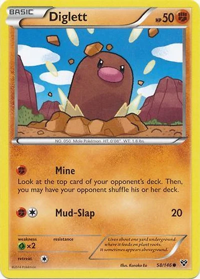 Diglett - 58/146 Common