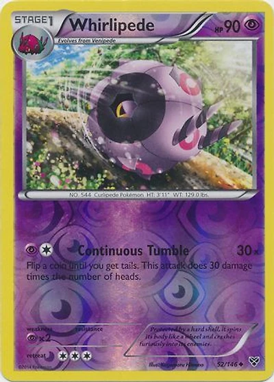 Whirlipede - 52/146 - Uncommon - Reverse Holo