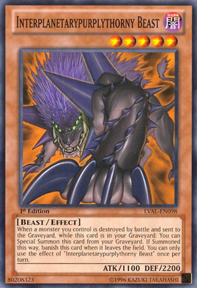 Interplanetarypurplythorny Beast - LVAL-EN098 - Common - Unlimited Edition