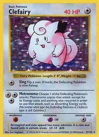 Clefairy - 5/102 - Holo Rare - Shadowless Edition