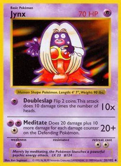 Jynx - 31/102 - Uncommon - Shadowless Edition