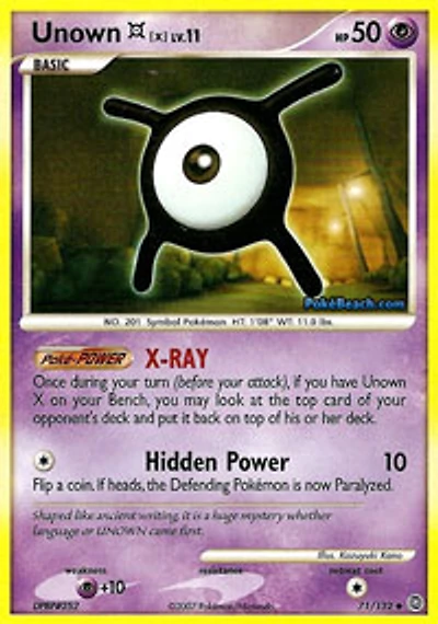 Unown [X] - 71/132 - Uncommon