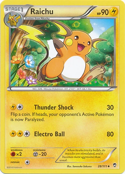 Raichu - 28/111 Uncommon