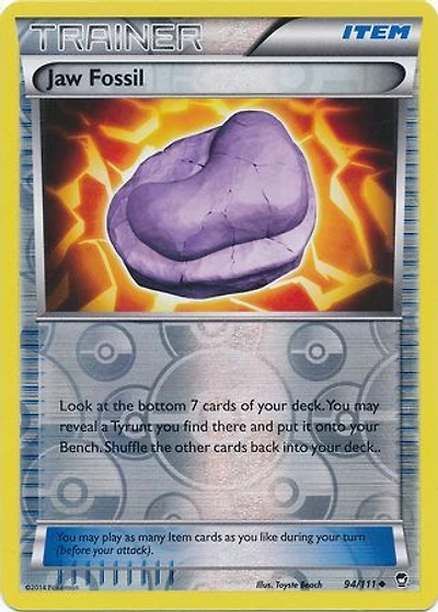 Jaw Fossil - 94/111 - Uncommon - Reverse Holo