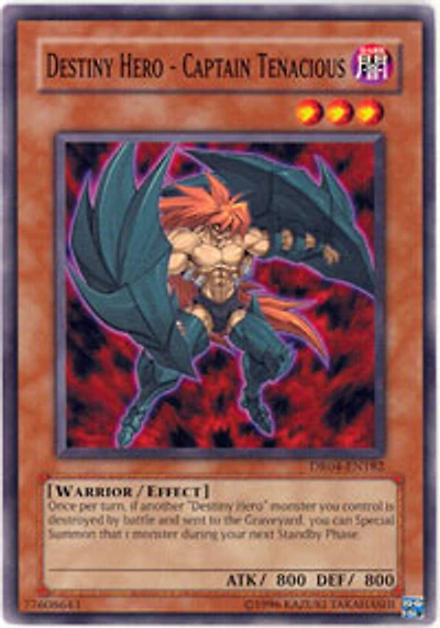 Destiny Hero - Captain Tenacious - DR04-EN182 - Common - Unlimited Edition