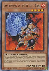 Brotherhood of the Fire Fist - Rhino MP14-EN014 Rare 1st Edition