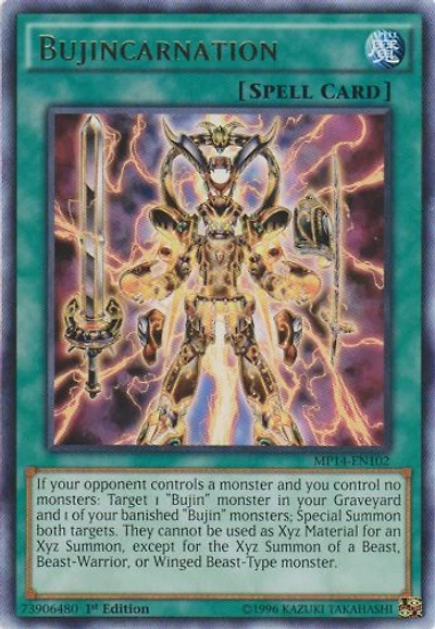 Bujincarnation - MP14-EN102 - Rare - 1st Edition