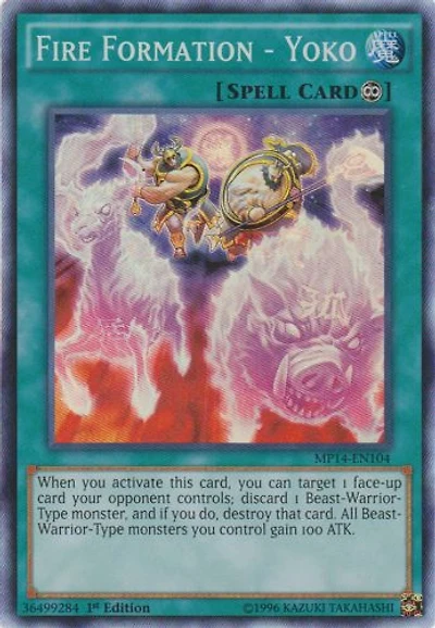 Fire Formation - Yoko - MP14-EN104 - Super Rare - 1st Edition