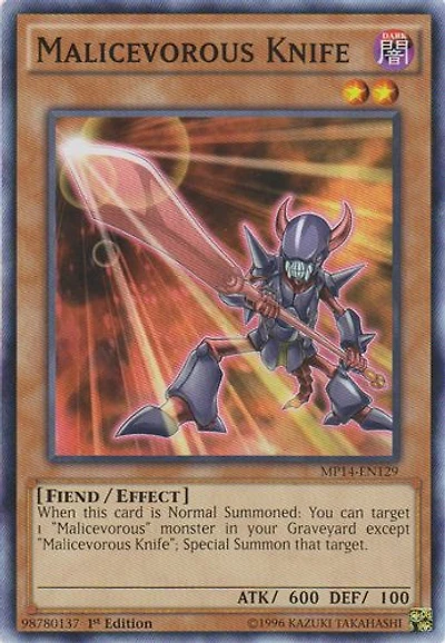 Malicevorous Knife - MP14-EN129 - Common - 1st Edition