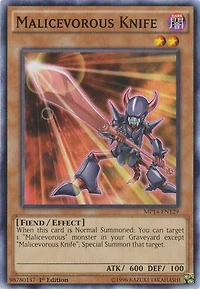 Malicevorous Knife - MP14-EN129 - Common - 1st Edition