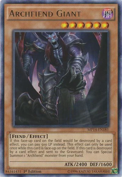 Archfiend Giant - MP14-EN181 - Rare - 1st Edition