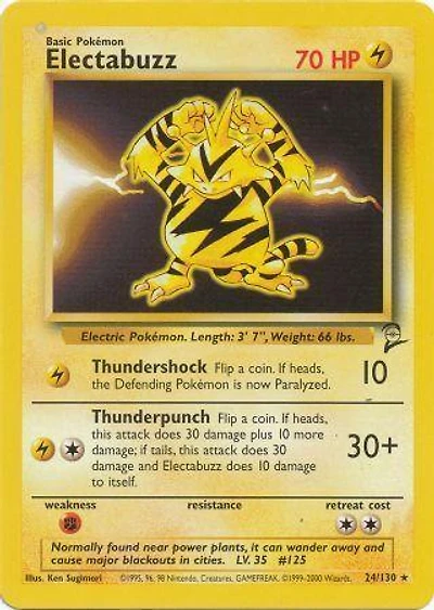 Electabuzz - 24/130 - Rare - Unlimited Edition