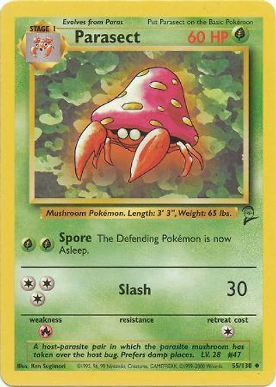 Parasect - 55/130 Uncommon Unlimited Edition