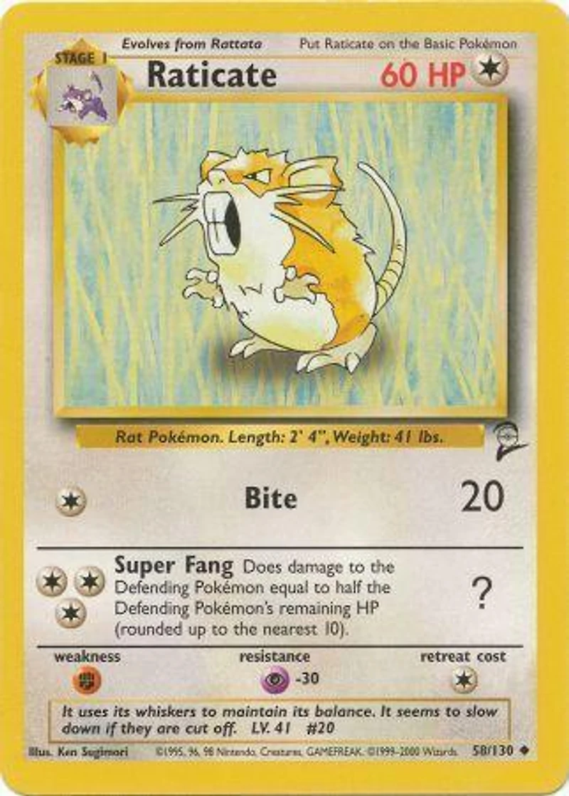 Raticate - 58/130 - Uncommon - Unlimited Edition