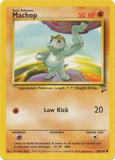 Machop - 78/130 Common Unlimited Edition