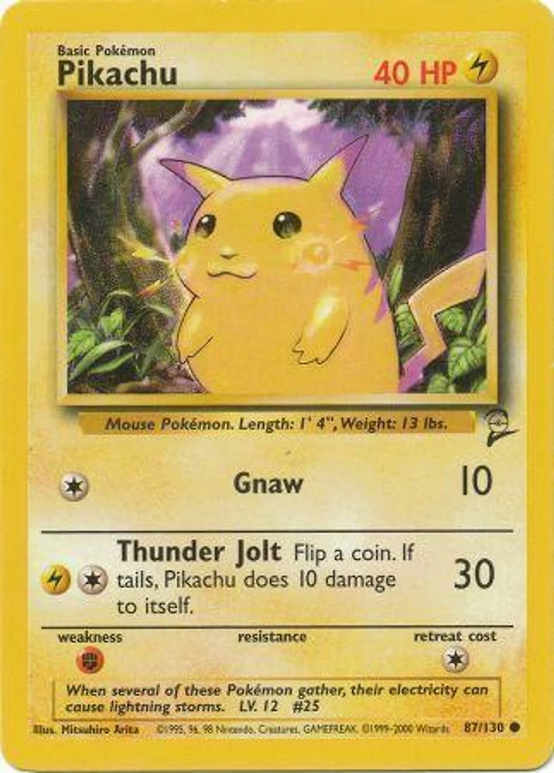 Pikachu - 87/130 Common Unlimited Edition