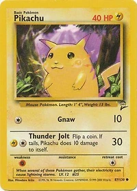 Pikachu - 87/130 Common Unlimited Edition