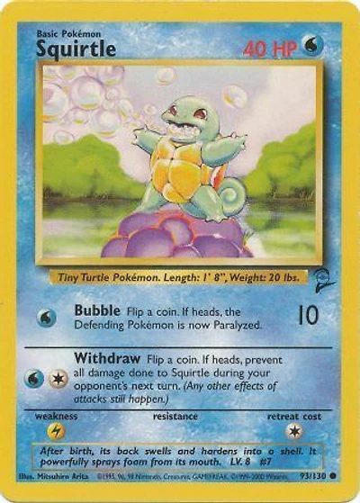 Squirtle - 93/130 Common Unlimited Edition