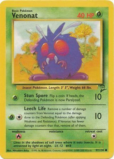 Venonat - 97/130 Common Unlimited Edition