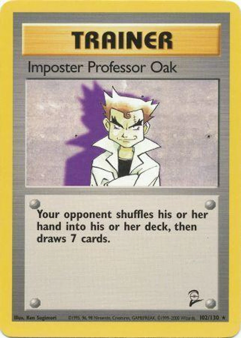 Imposter Professor Oak - 102/130 - Rare - Unlimited Edition