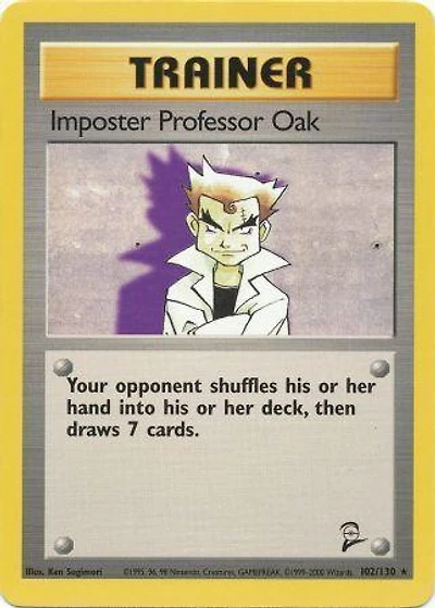Imposter Professor Oak - 102/130 - Rare - Unlimited Edition