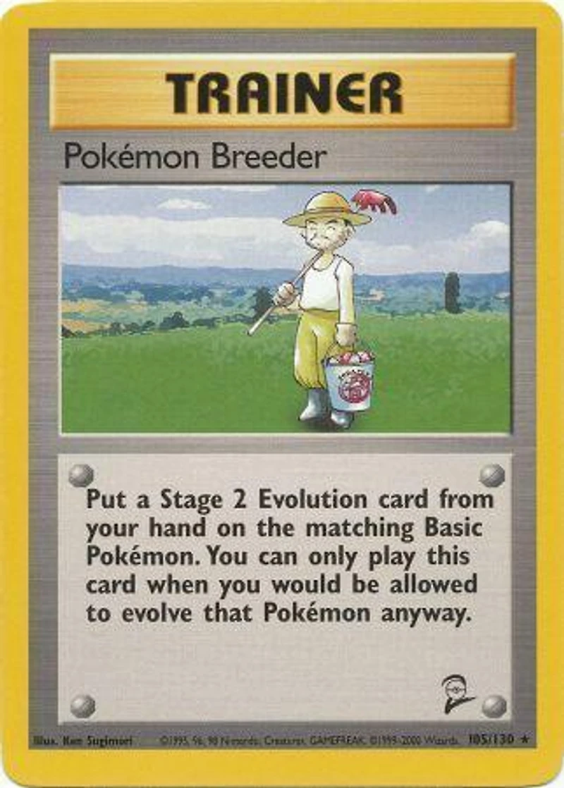 Pokemon Breeder - 105/130 Rare Unlimited Edition