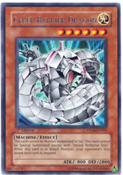 Cyber Barrier Dragon - DP04-EN002 Rare 1st Edition