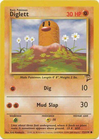 Diglett - 71/130 Common Unlimited Edition