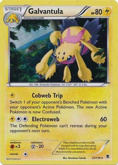 Galvantula - 27/119 - Cracked Ice Holo Bolt Twister Theme Deck Exclusive