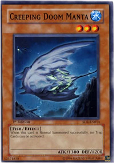Creeping Doom Manta - SD4-EN014 - Common - 1st Edition